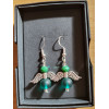 Beaded Angel Earrings - Green
